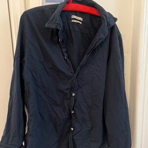 Men’s Casual blue button down shirt